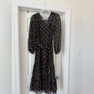 Shoshanna Black and Gold Dress